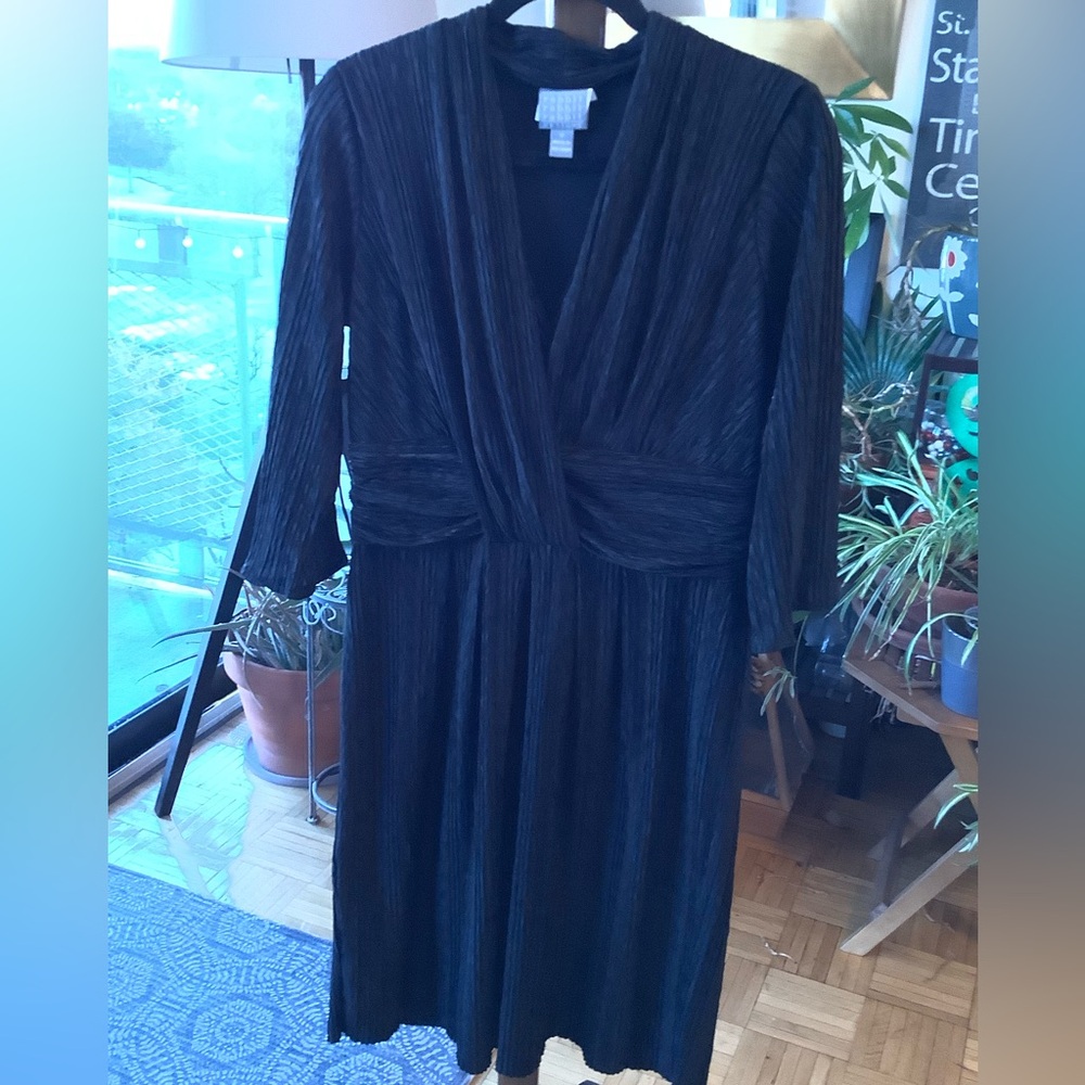 #45  EUC Black Crinkle Criss Cross Dress by Rabbit, Rabbit Rabbit